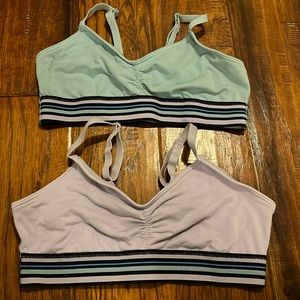 Aerie Intimates & Sleepwear Lavender & Teal Bras. Twist & Striped Band. Size M